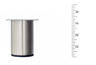 Metal Furniture Leg LRT5032 Brushed Nickel Round
