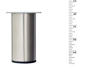Metal Furniture Leg LRT5040 Brushed Nickel Round